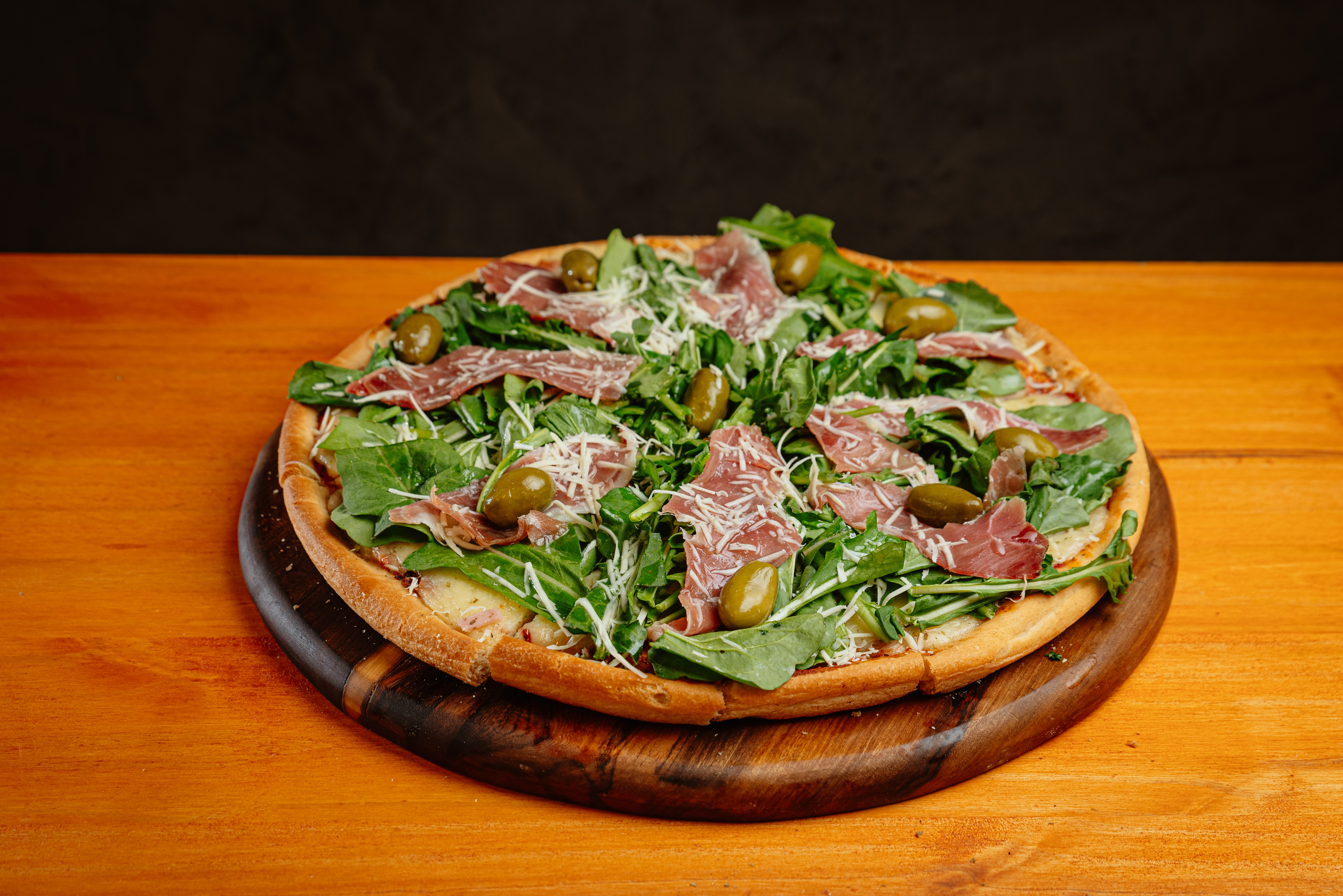 Pizza rúcula y crudo